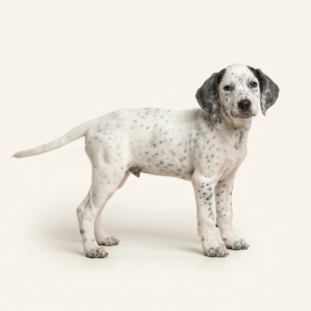 Spotted Petit Gascon Saintongeois — coat colour and appearance
