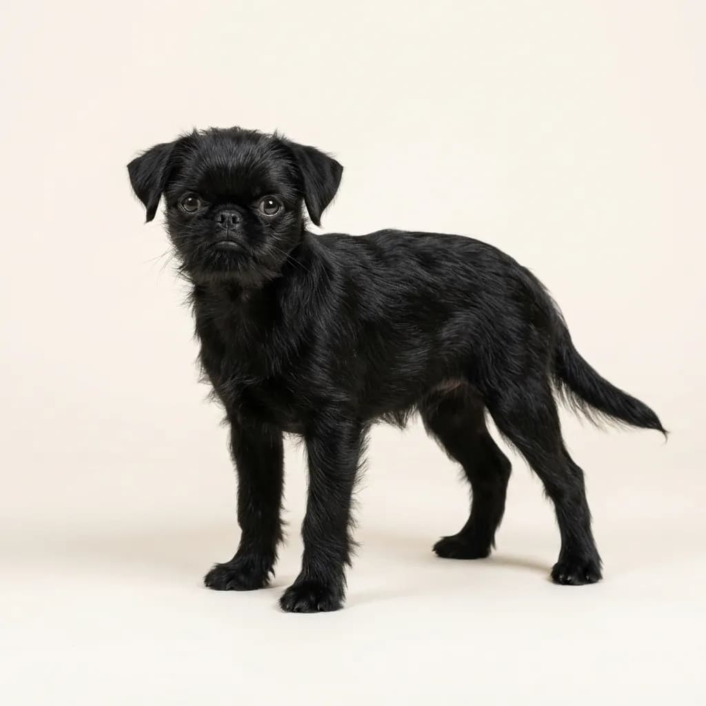Belgischer Griffon in Schwarz — Fellfarbe und Aussehen