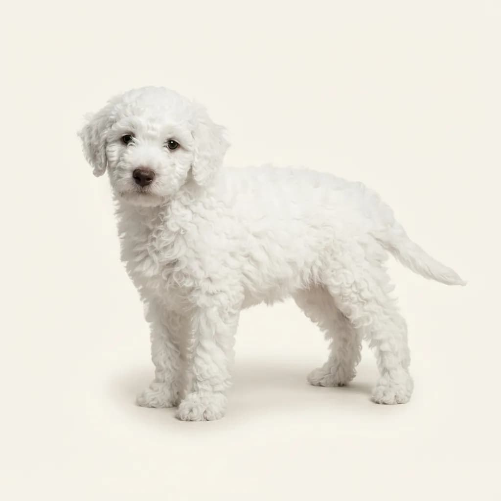 White Lagotto Romagnolo — coat colour and appearance