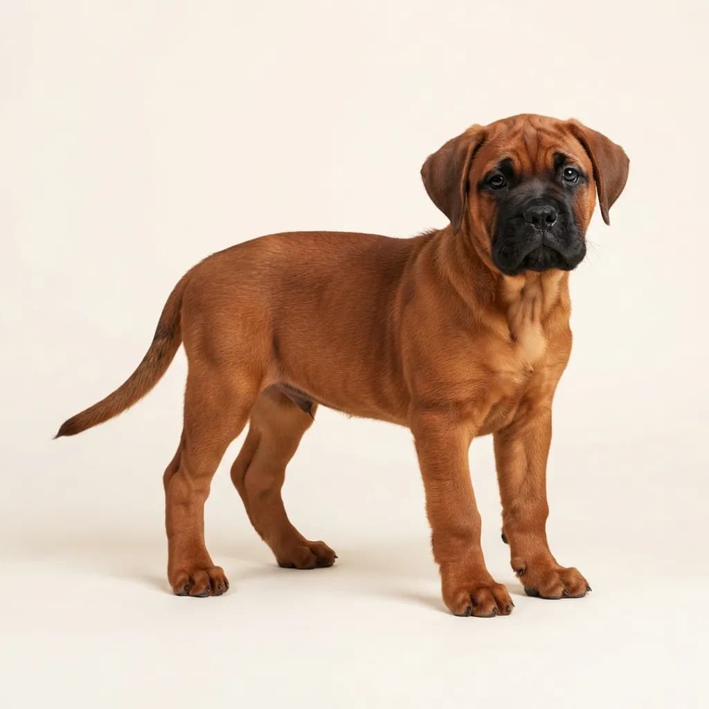 Bullmastiff in Rot — Fellfarbe und Aussehen