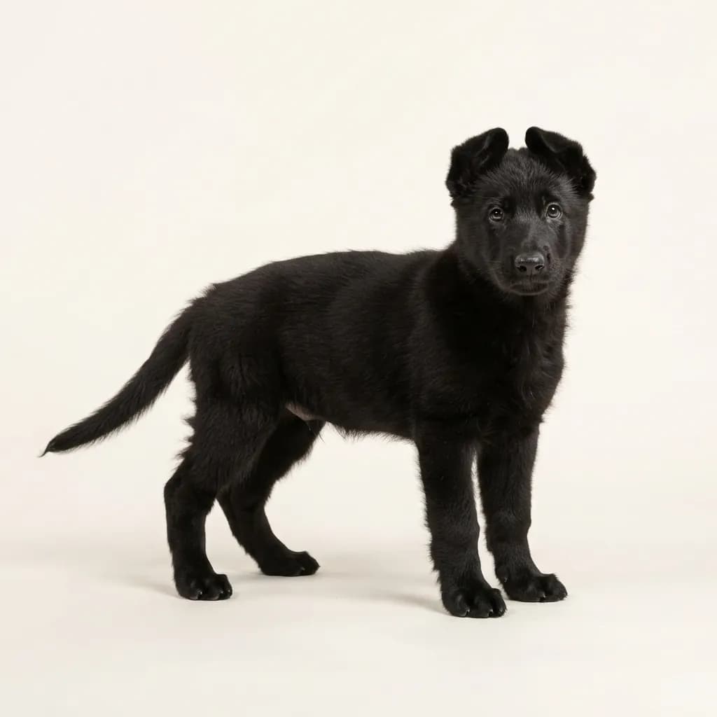 Osteuropäischer Schäferhund in Schwarz — Fellfarbe und Aussehen