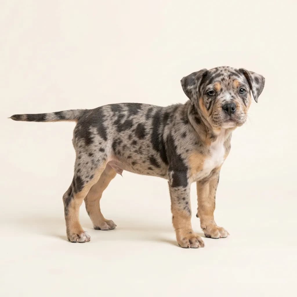 American Bulldog in Merle (Tiger) — Fellfarbe und Aussehen