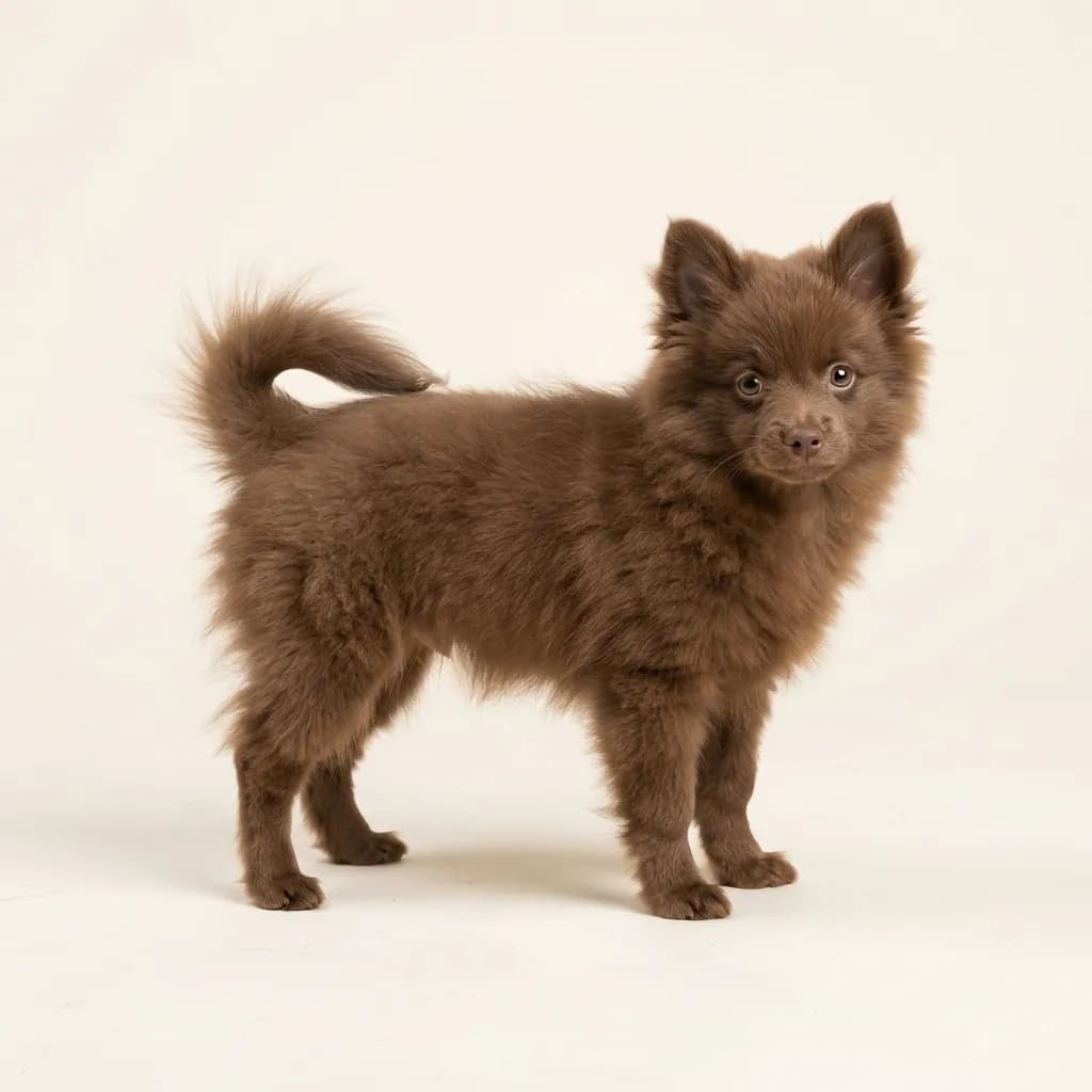 Brown Small Spitz — coat colour and appearance