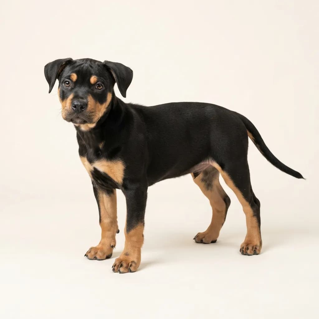 American Pit Bull Terrier in Schwarz mit Loh — Fellfarbe und Aussehen