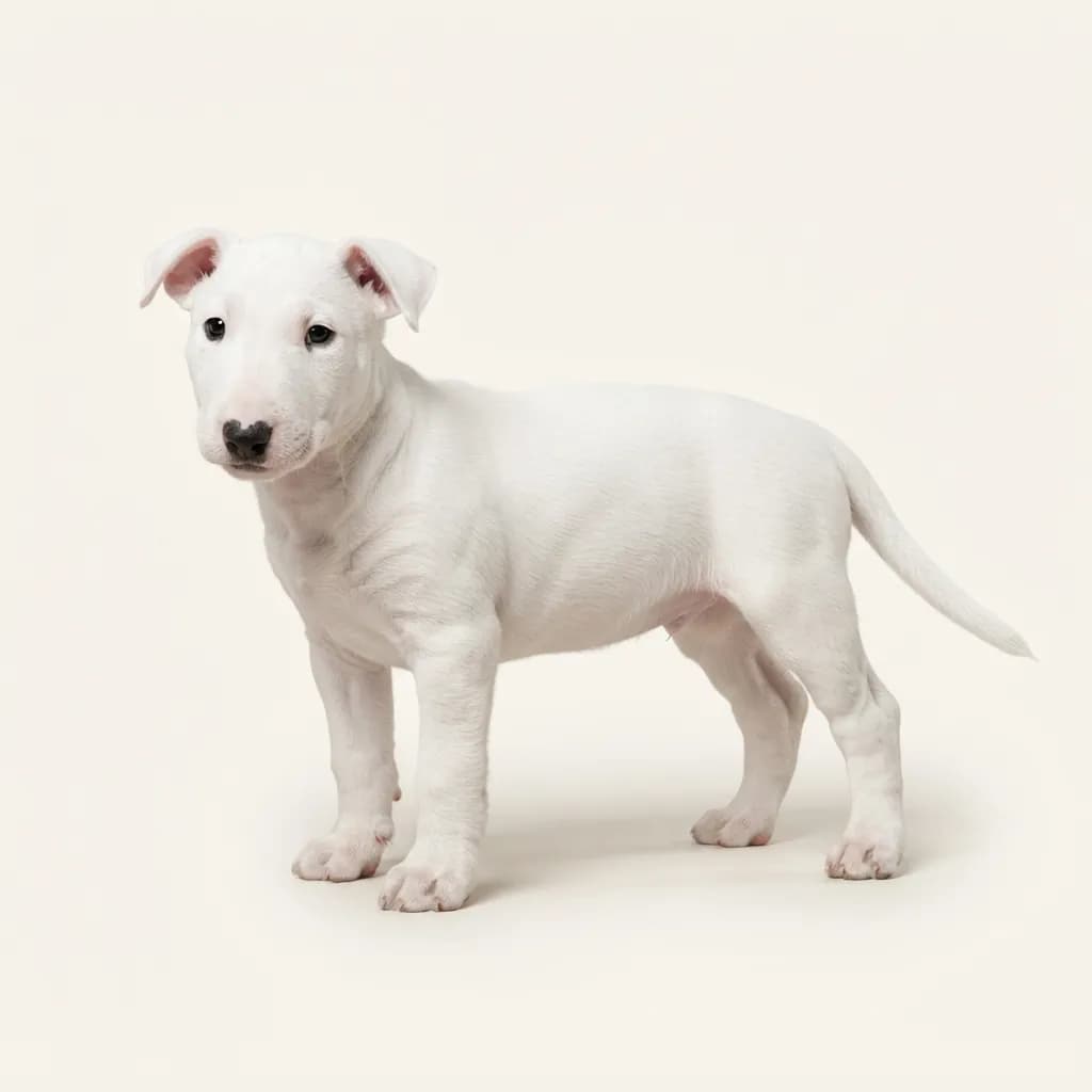 Bull Terrier in Weiß — Fellfarbe und Aussehen
