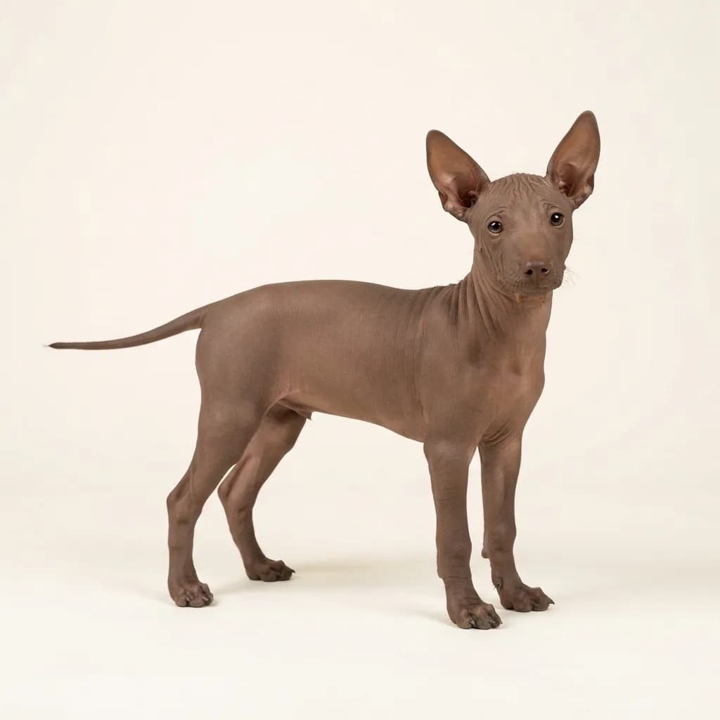Brown Ecuadorian Hairless Dog — coat colour and appearance