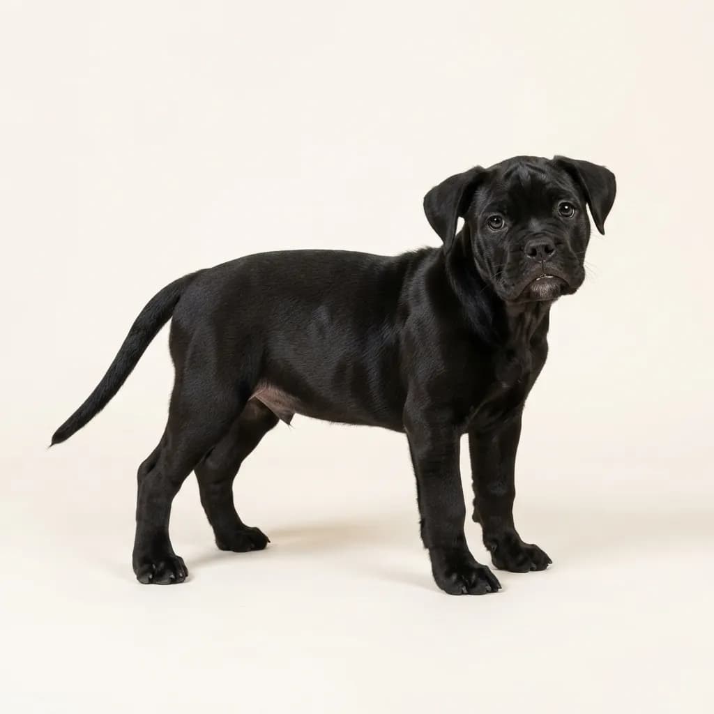 Continental Bulldog (Nationale Rasse) in Schwarz — Fellfarbe und Aussehen