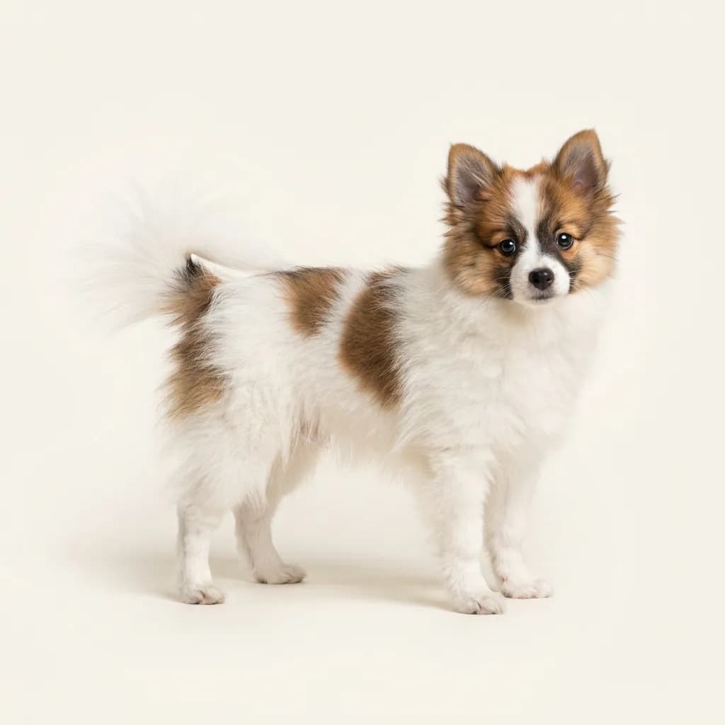 Piebald Small Spitz — coat colour and appearance