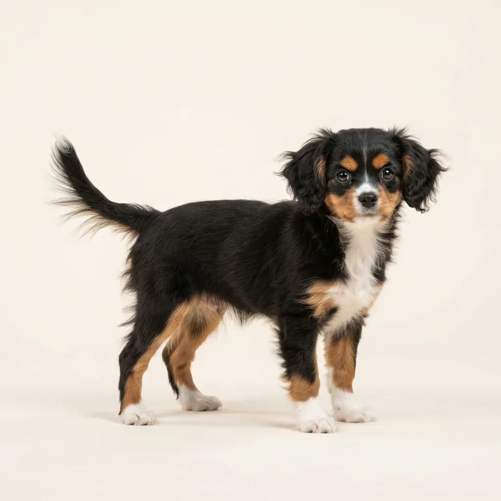 Tricolor Phalene, Continental Toy Spaniel — coat colour and appearance