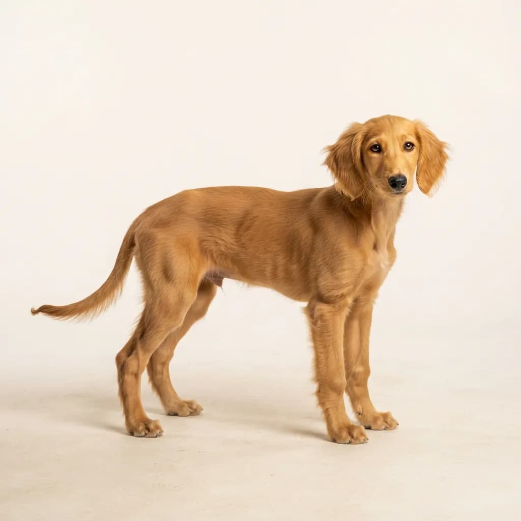 Saluki in Goldfarben — Fellfarbe und Aussehen