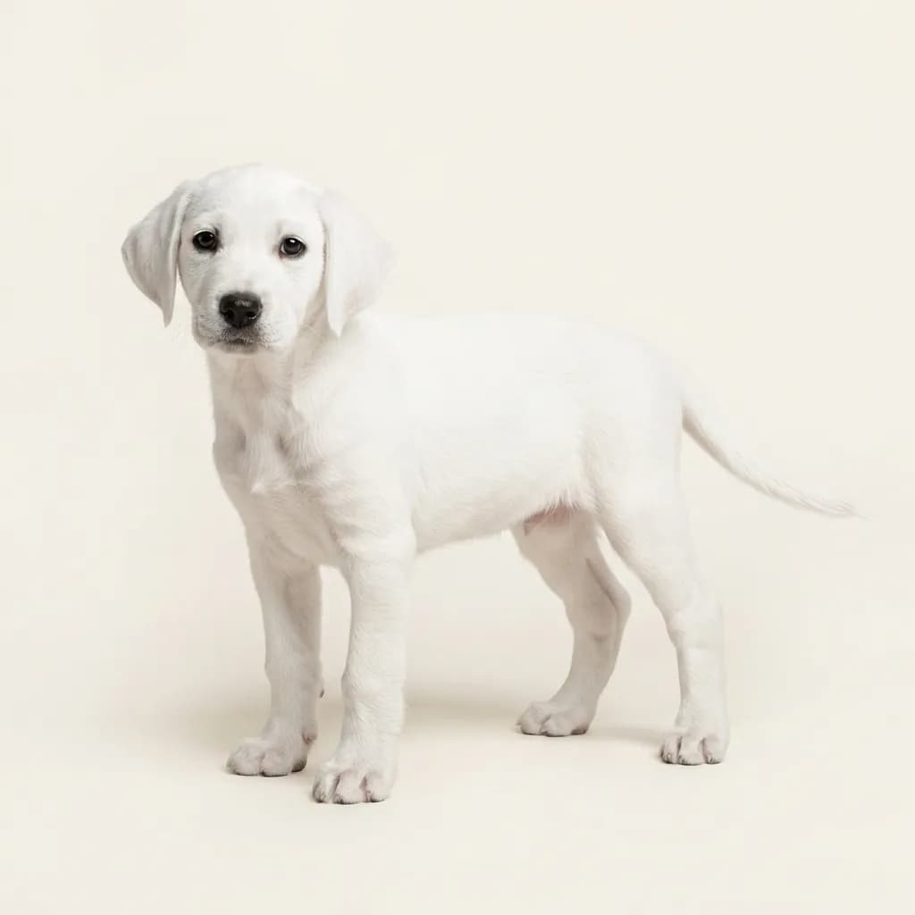 English Foxhound in Weiß — Fellfarbe und Aussehen