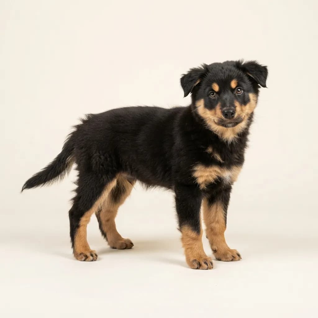 Islandhund in Schwarz mit Loh — Fellfarbe und Aussehen