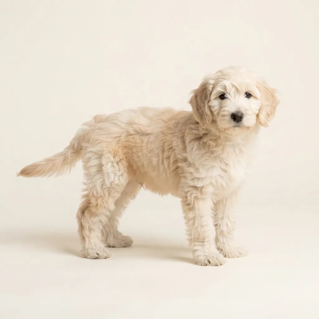 Whoodle in Creme — Fellfarbe und Aussehen