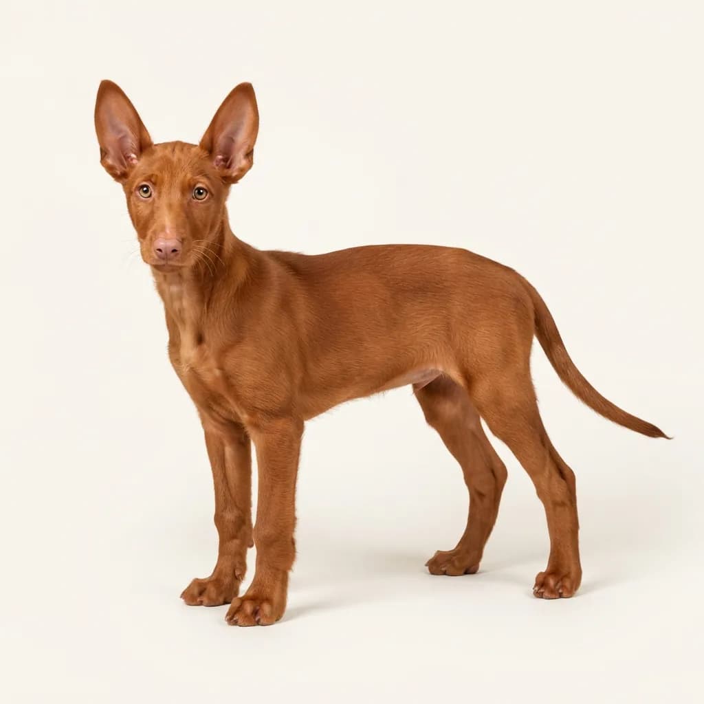 Podenco Ibicenco in Rot — Fellfarbe und Aussehen