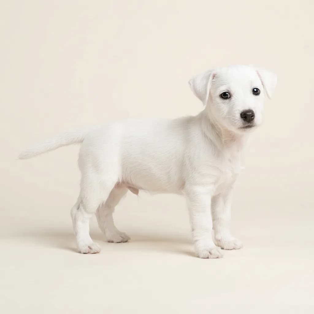 Jack Russell Terrier in Weiß — Fellfarbe und Aussehen