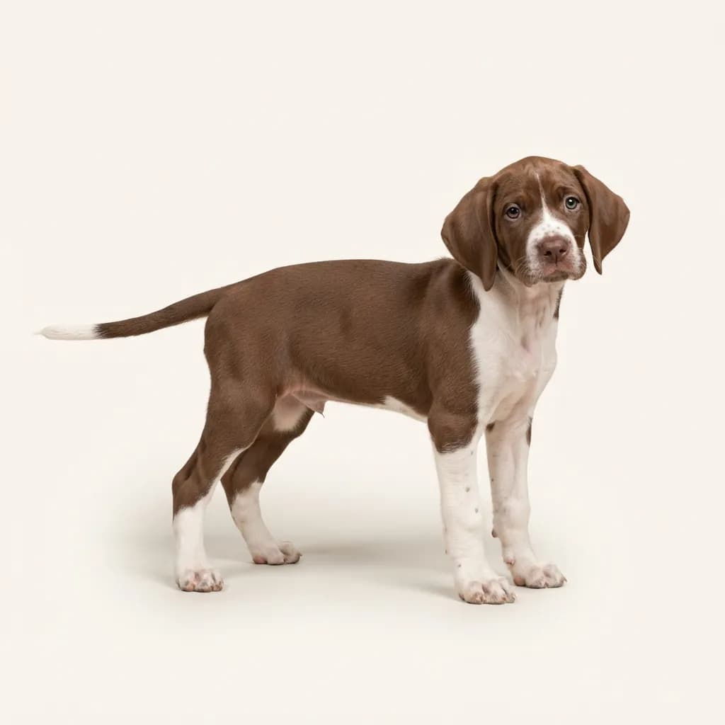Perdigueiro Português (Portugiesischer Vorstehhund) in Zweifarbig — Fellfarbe und Aussehen