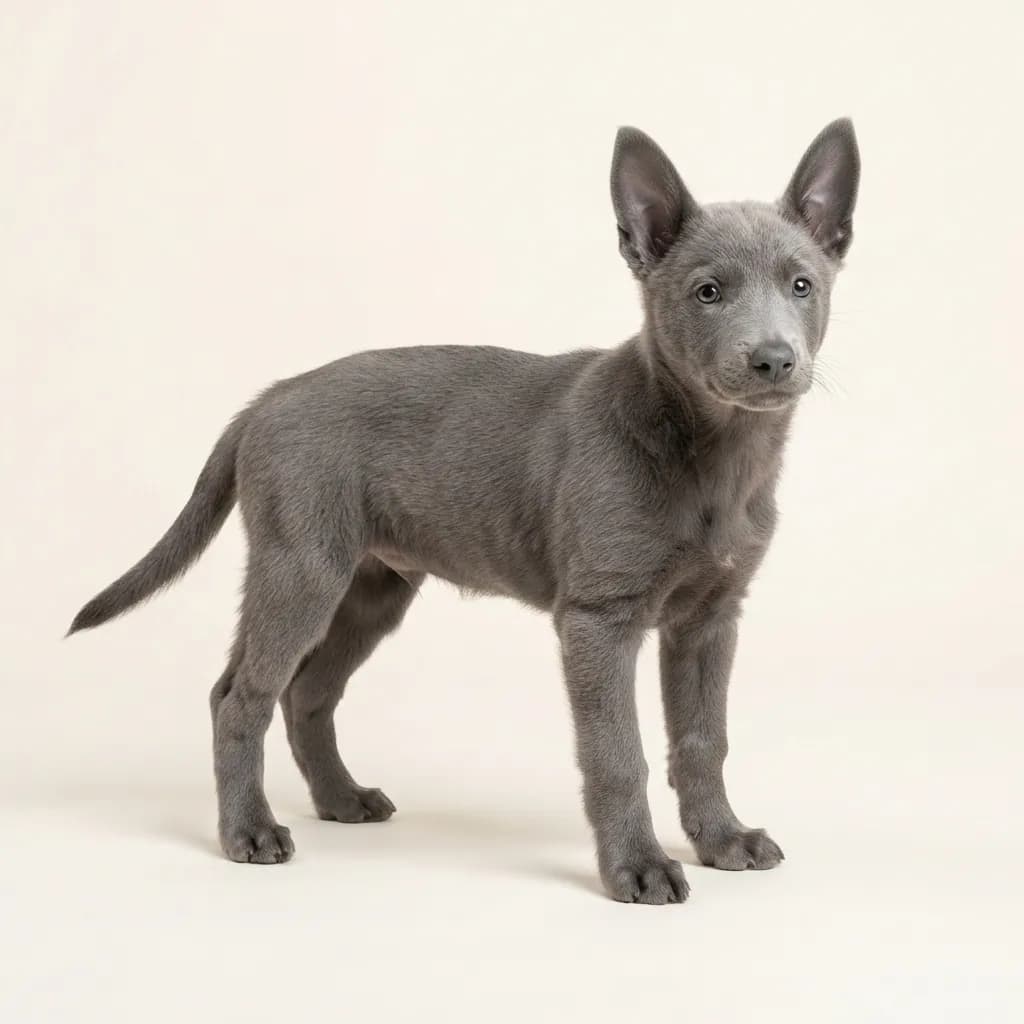 Australian Kelpie in Blau — Fellfarbe und Aussehen