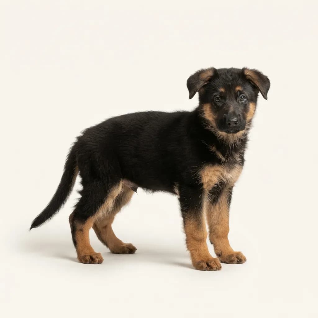 Black and tan German Shepherd — coat colour and appearance