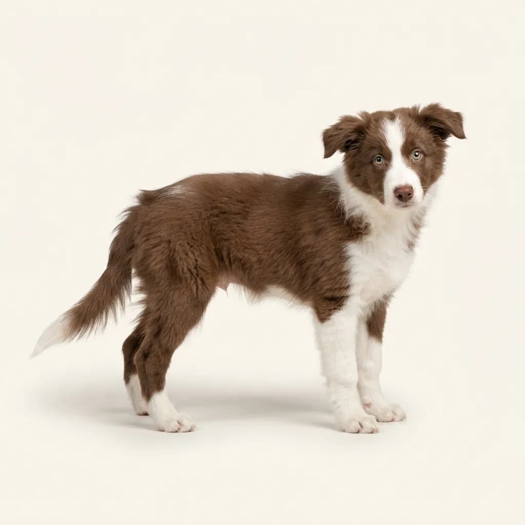 Border Collie in Braun-Weiß — Fellfarbe und Aussehen