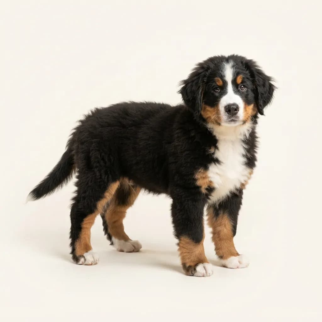 Tricolor Bernese Mountain Dog — coat colour and appearance
