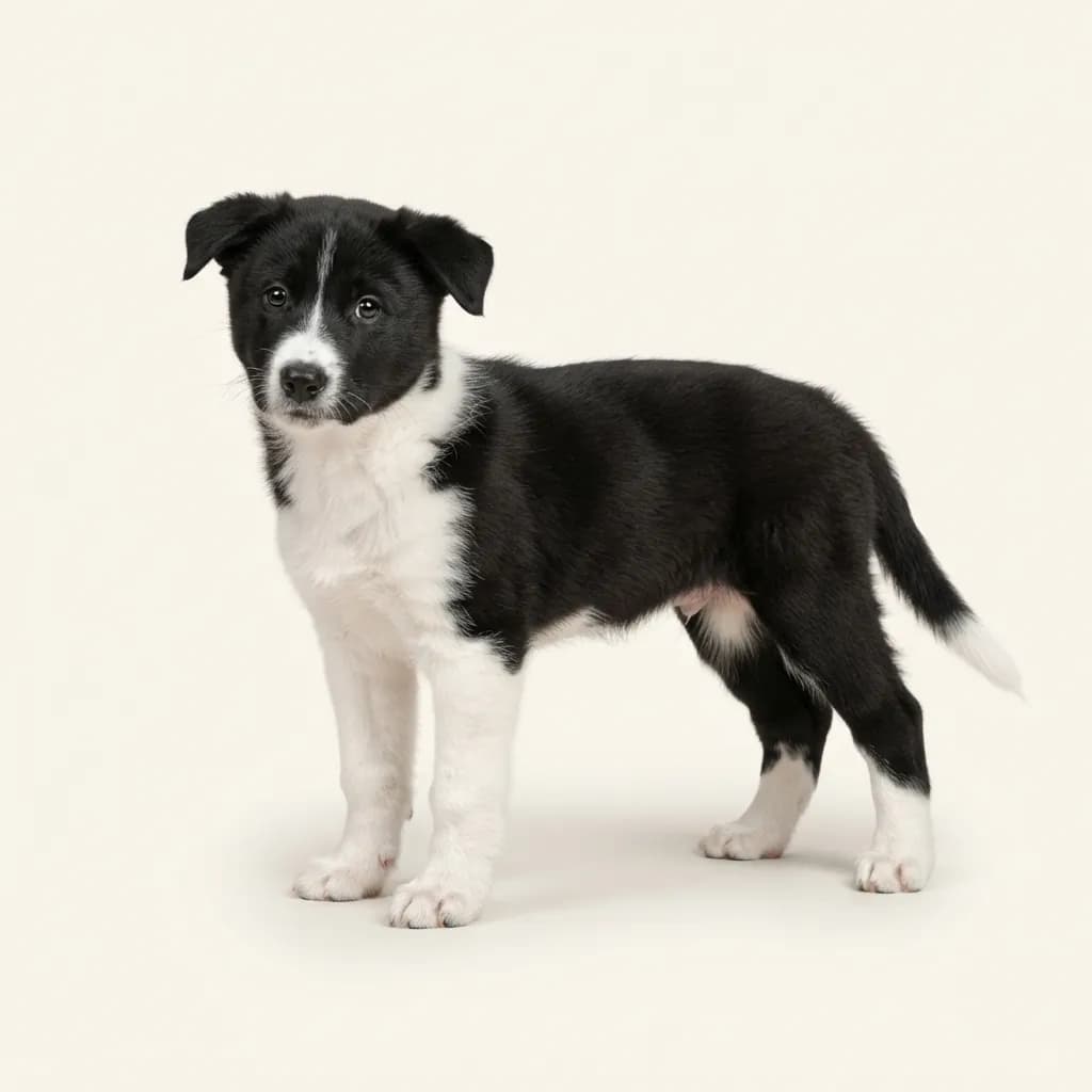 Black and white Karelian Bear Dog — coat colour and appearance