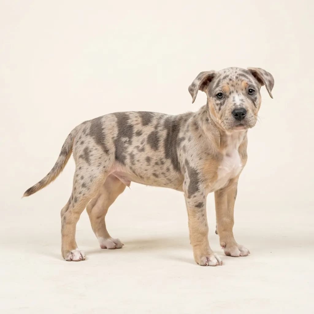 American Staffordshire Terrier in Merle (Tiger) — Fellfarbe und Aussehen