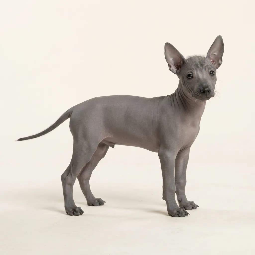 Perro sin Pelo del Peru in Grau — Fellfarbe und Aussehen
