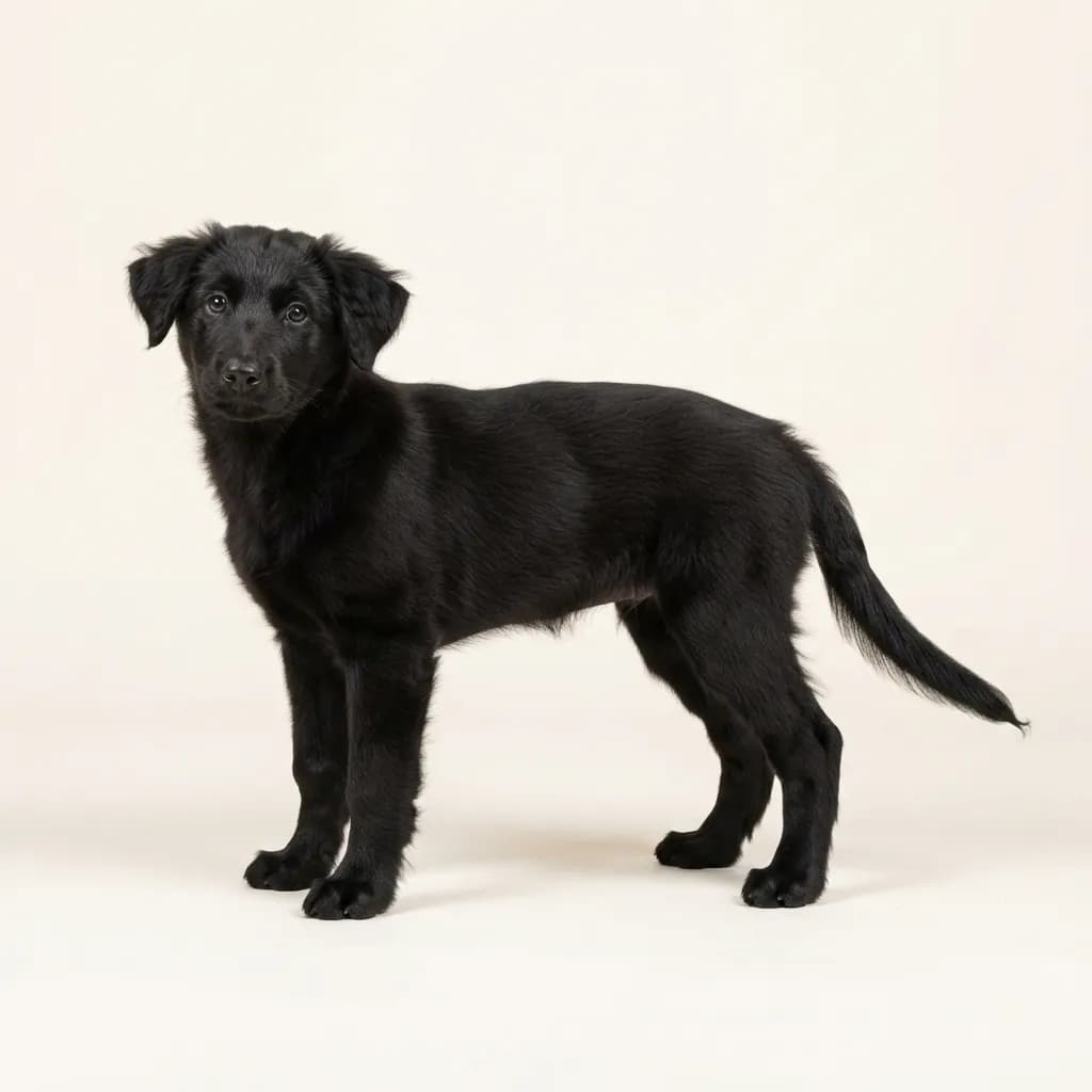 Black Pyrenean Shepherd (Smooth-faced) — coat colour and appearance