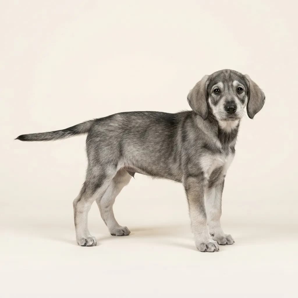 Wolf grey French Tricolour Hound — coat colour and appearance