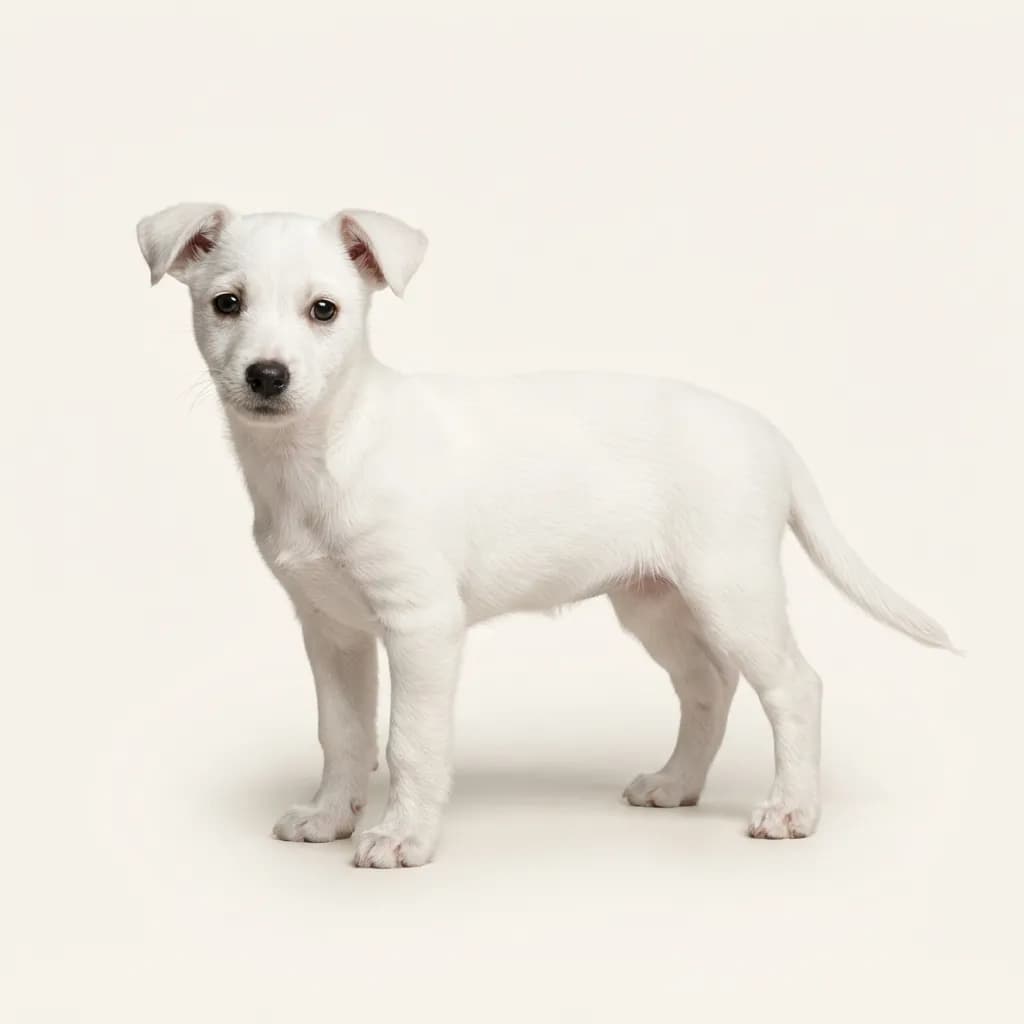 White Portuguese Podengo (Small Shorthair) — coat colour and appearance