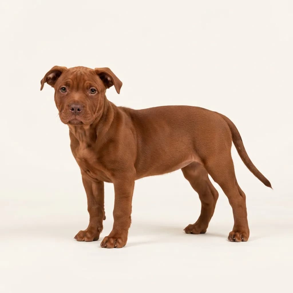 American Bully in Rot — Fellfarbe und Aussehen