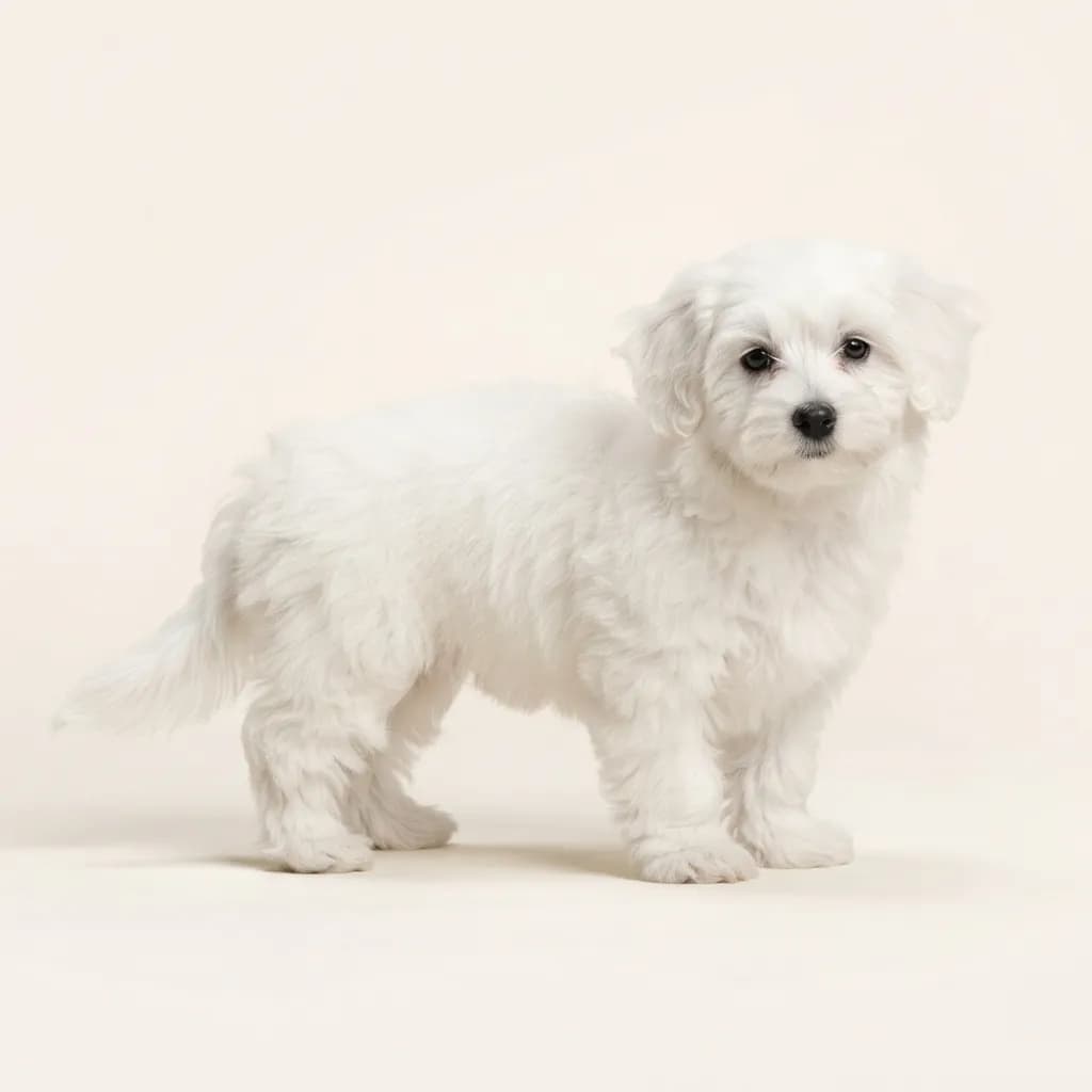 Coton de Tulear in Weiß — Fellfarbe und Aussehen