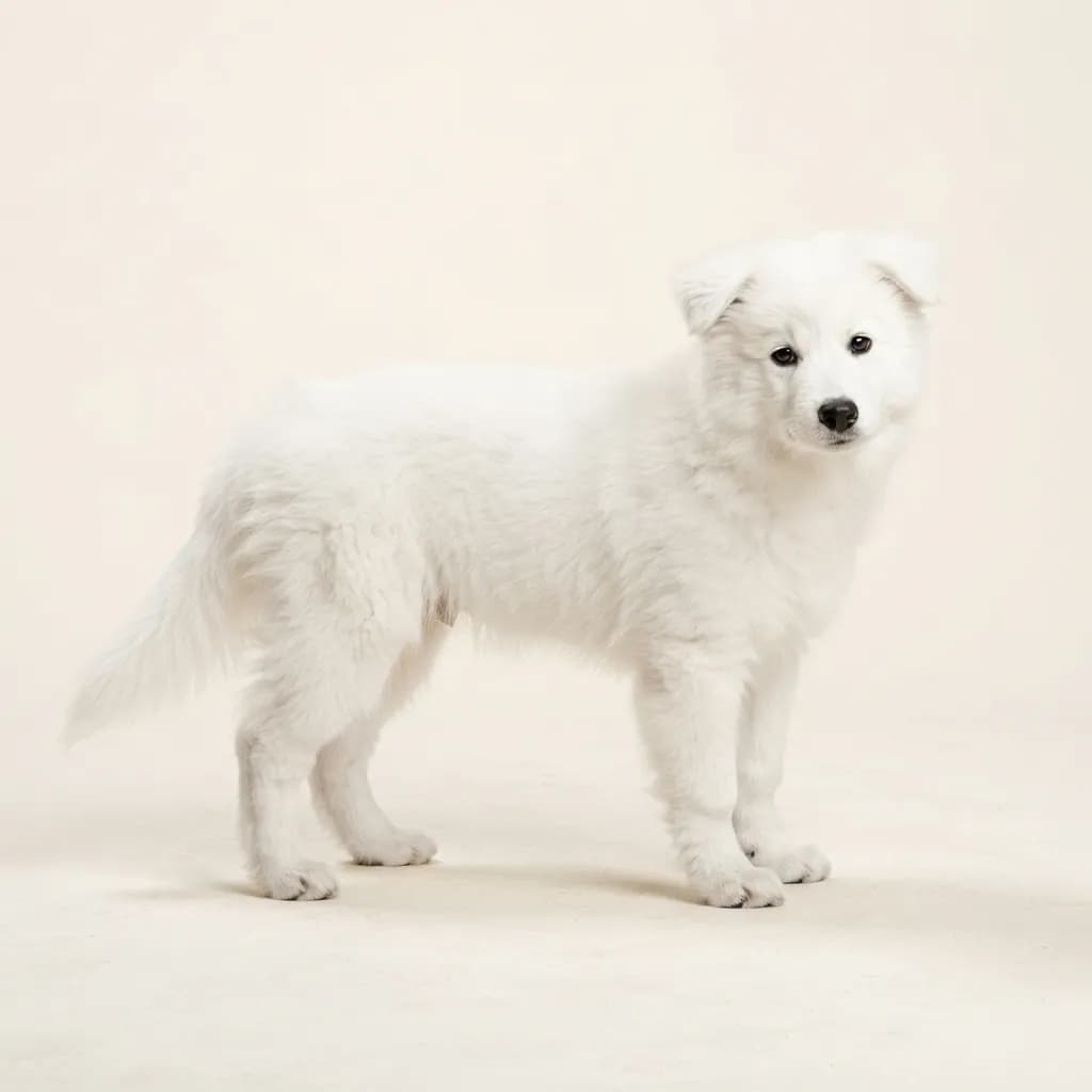 White Finnish Lapphund (Suomenlapinkoira) — coat colour and appearance