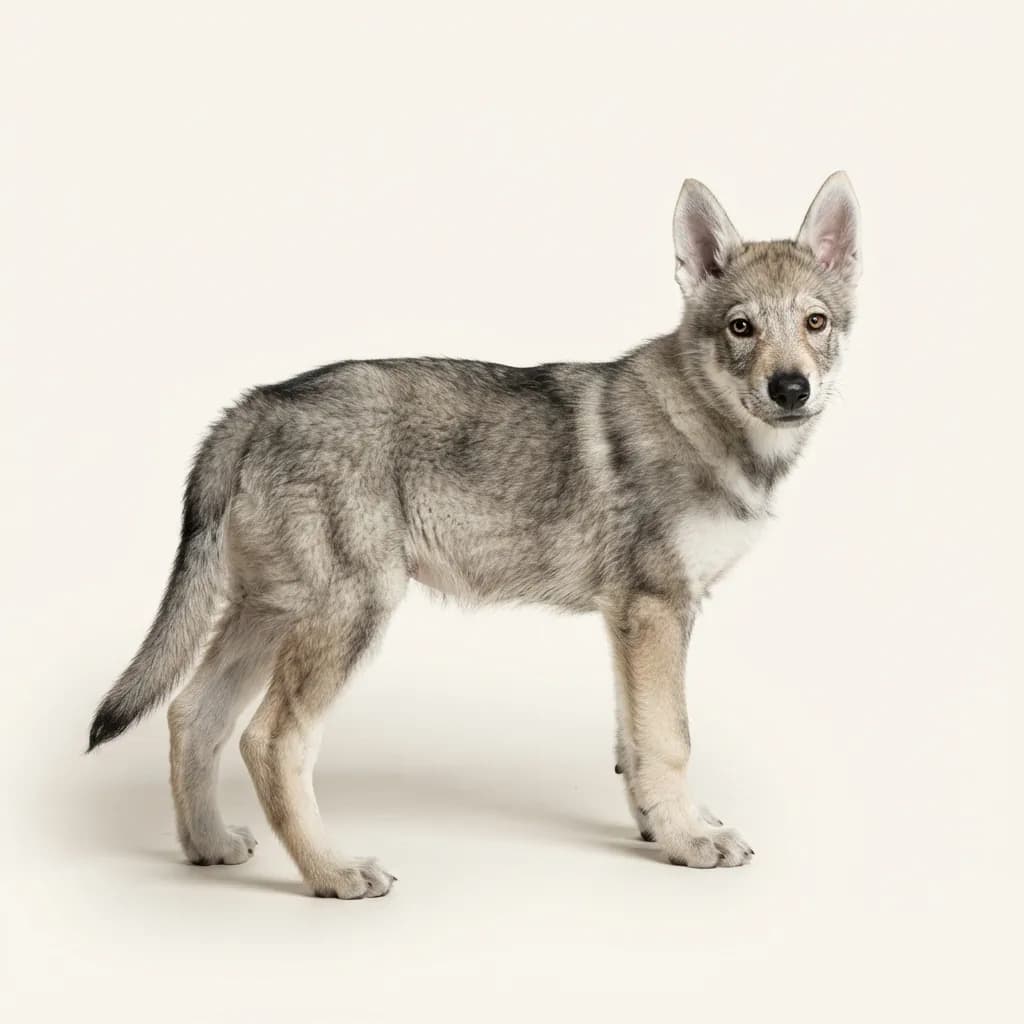 Wolf grey Czechoslovakian Wolfdog — coat colour and appearance