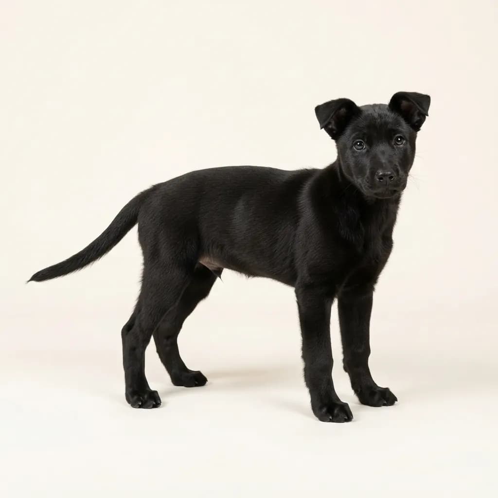 Carolina Dog in Schwarz — Fellfarbe und Aussehen