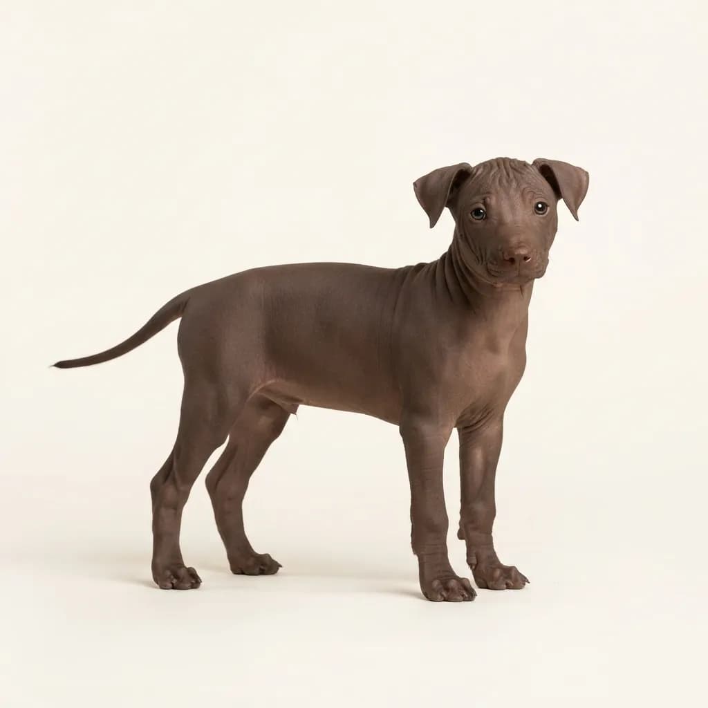 Perro sin Pelo del Peru in Braun — Fellfarbe und Aussehen