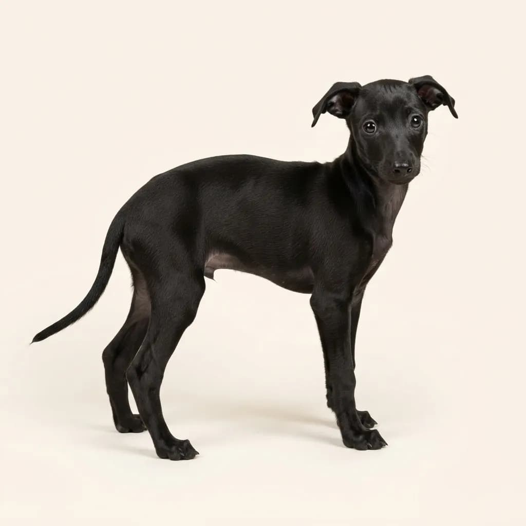 Black Italian Greyhound — coat colour and appearance