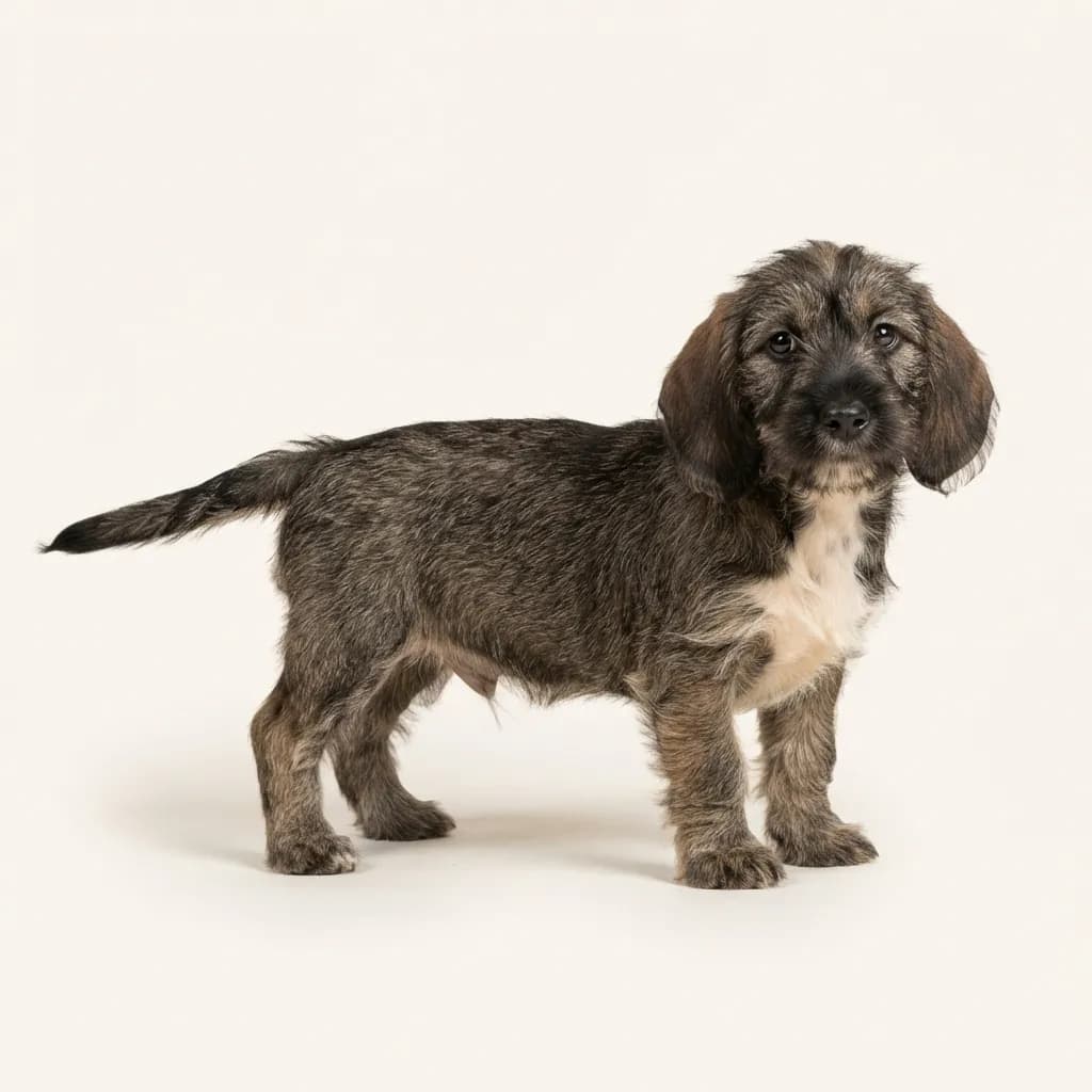 Petit Basset Griffon Vendeen in Saufarben — Fellfarbe und Aussehen