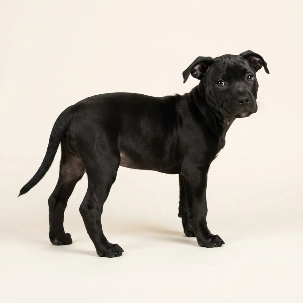 American Pit Bull Terrier in Schwarz — Fellfarbe und Aussehen