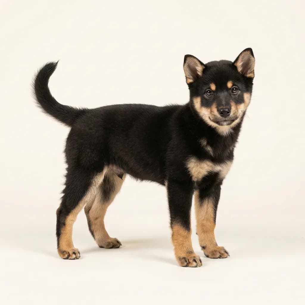Shikoku in Schwarz mit Loh — Fellfarbe und Aussehen