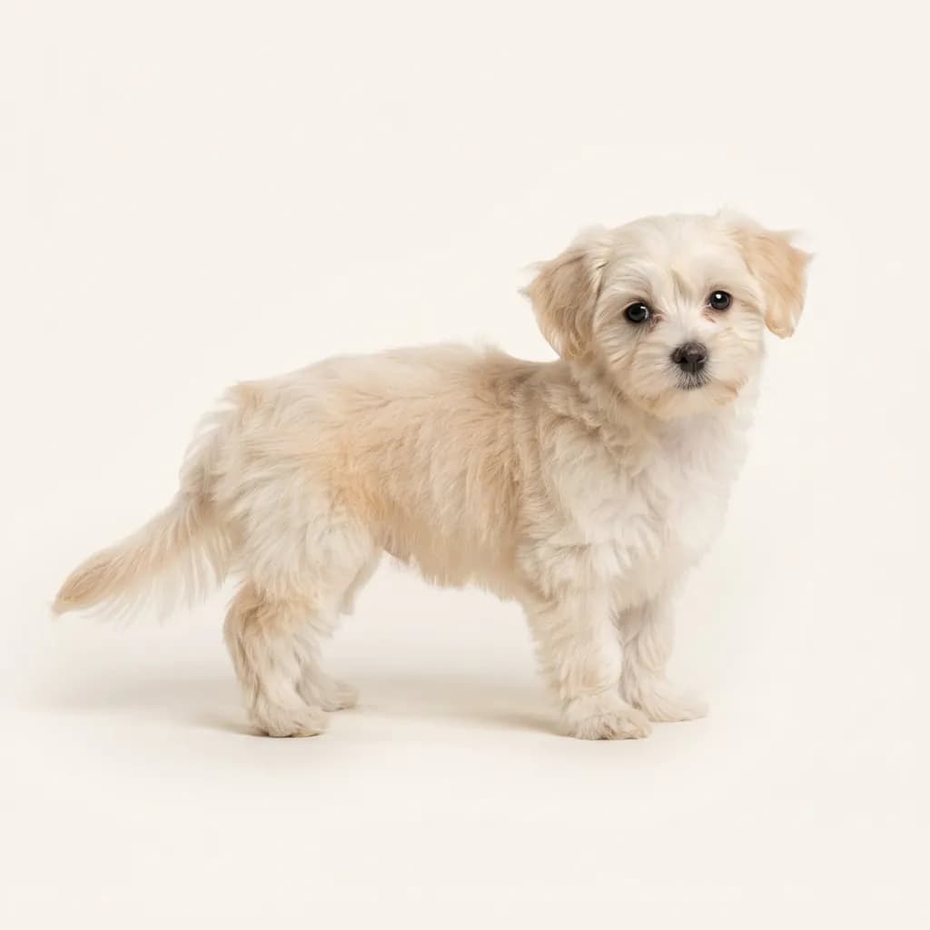 Morkie in Creme — Fellfarbe und Aussehen