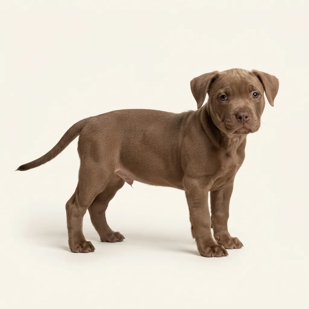 American Bully in Braun — Fellfarbe und Aussehen