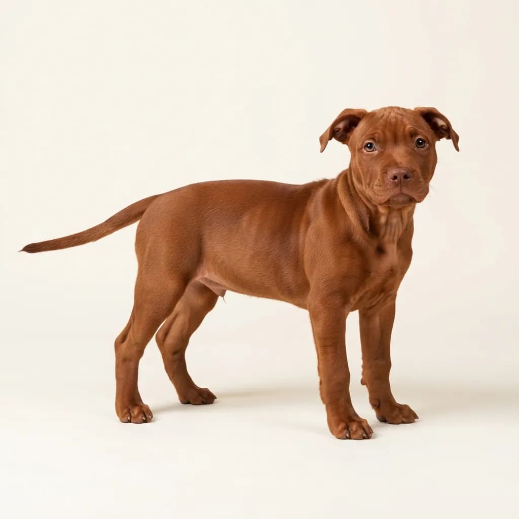 American Staffordshire Terrier in Rot — Fellfarbe und Aussehen