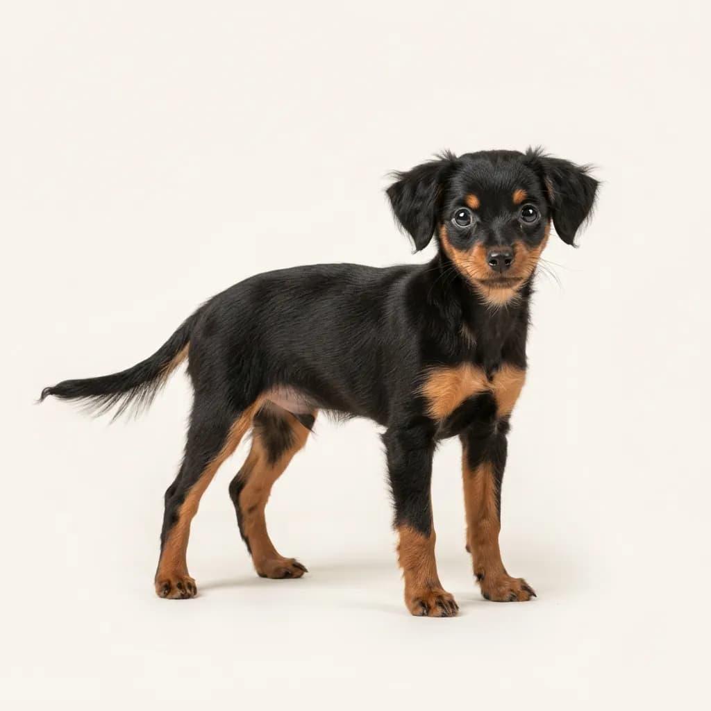 Black and tan Russian Toy — coat colour and appearance