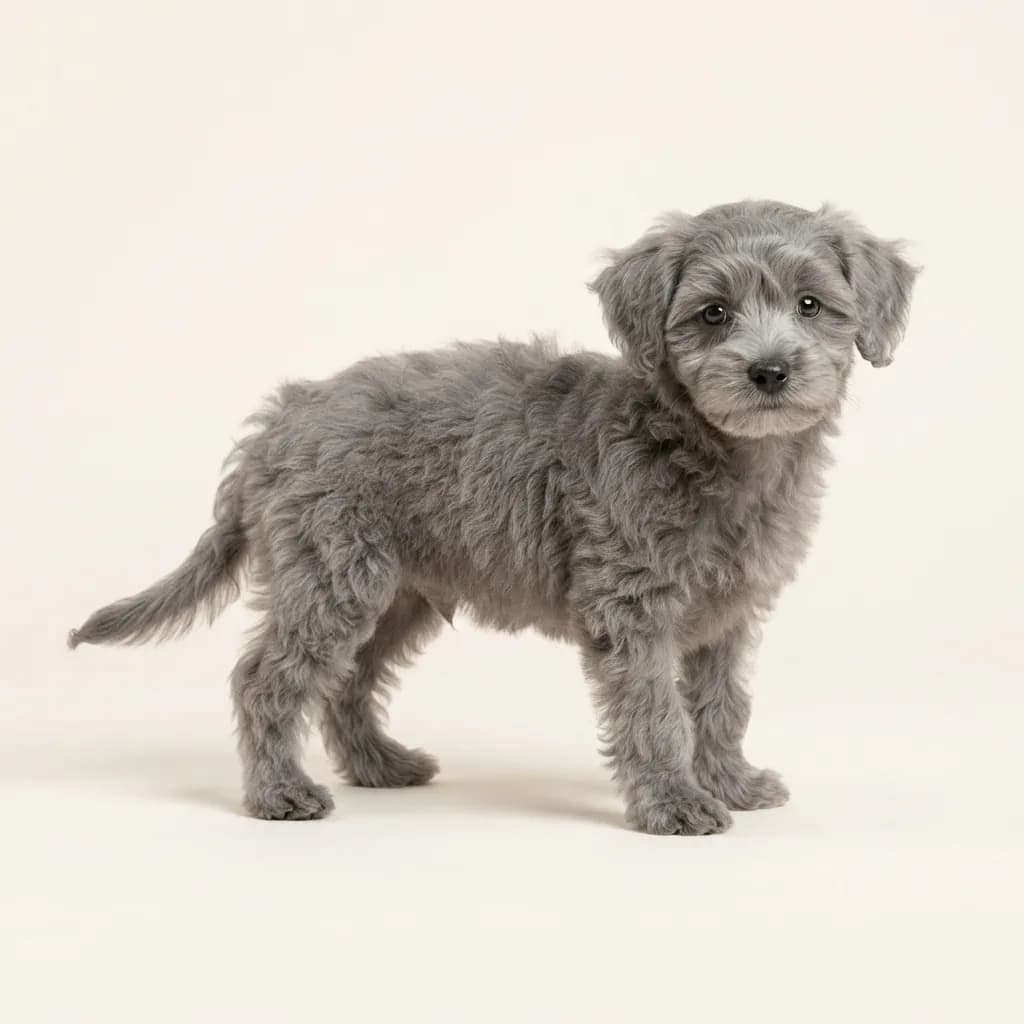 Grey Yorkiepoo — coat colour and appearance