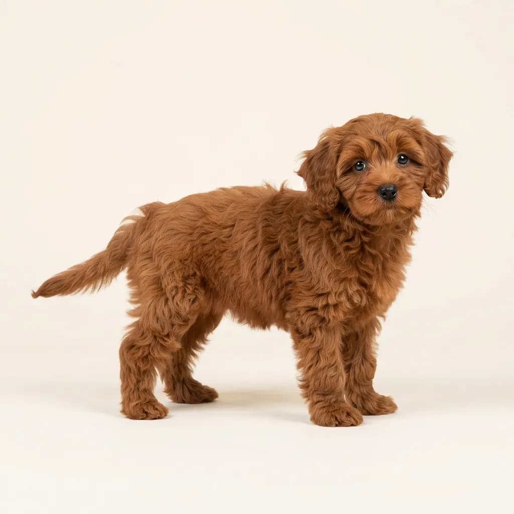 Shihpoo in Rot — Fellfarbe und Aussehen