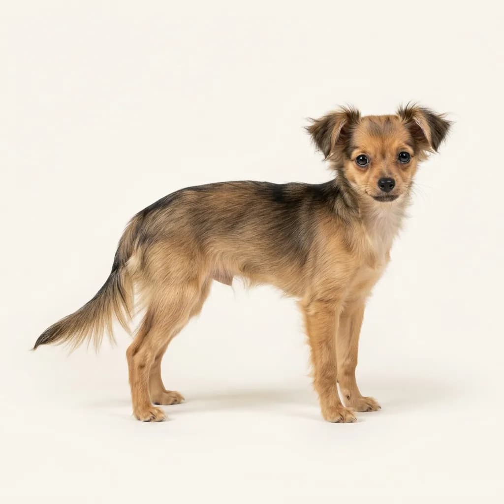 Sable Russkiy Toy (Longhair) — coat colour and appearance