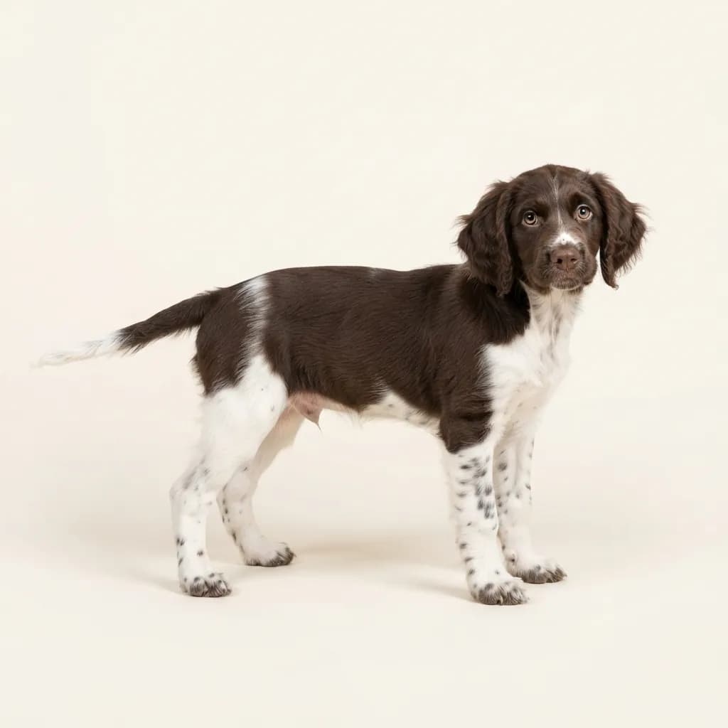 Brown and white Large Munsterlander — coat colour and appearance