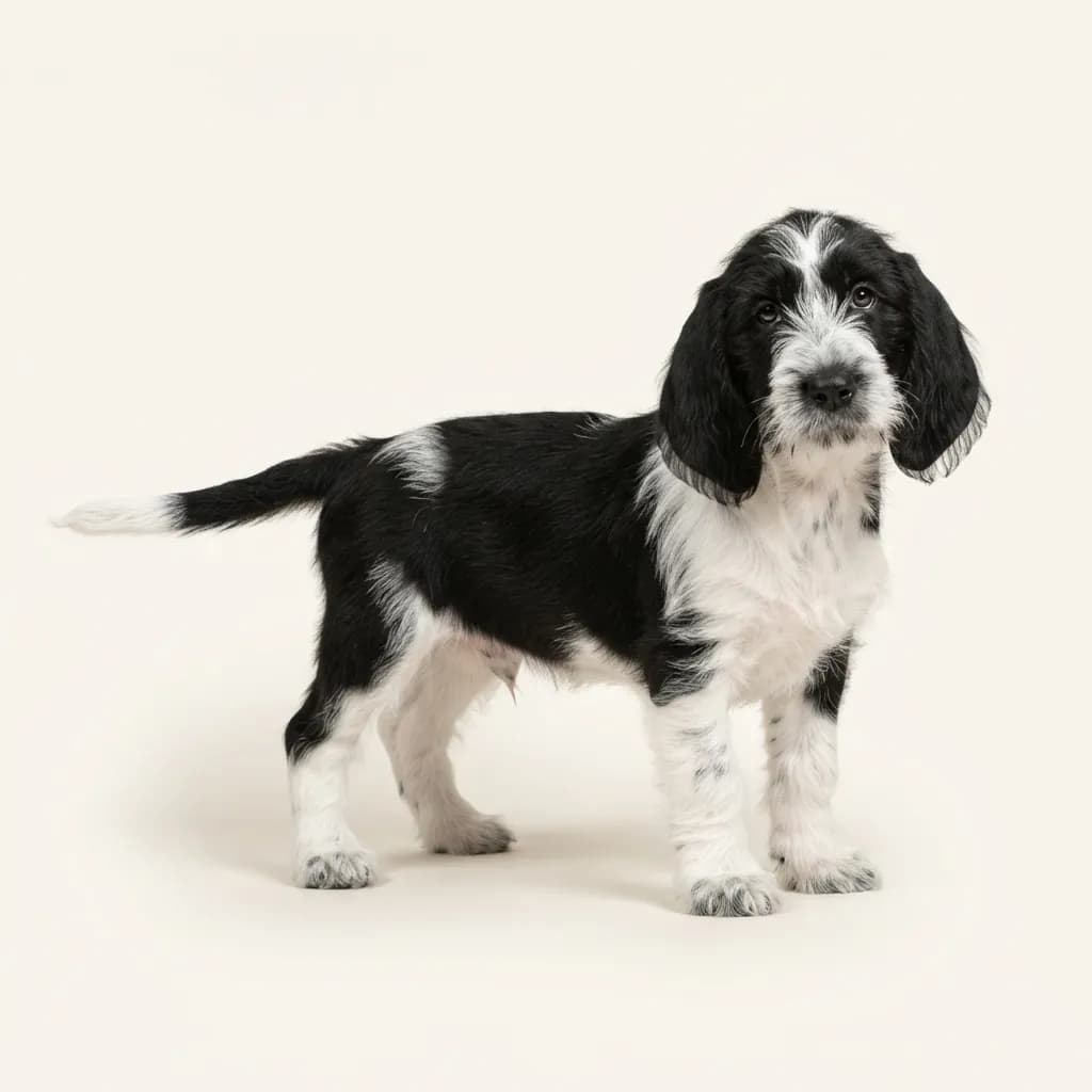 Black and white Grand Basset Griffon Vendéen — coat colour and appearance