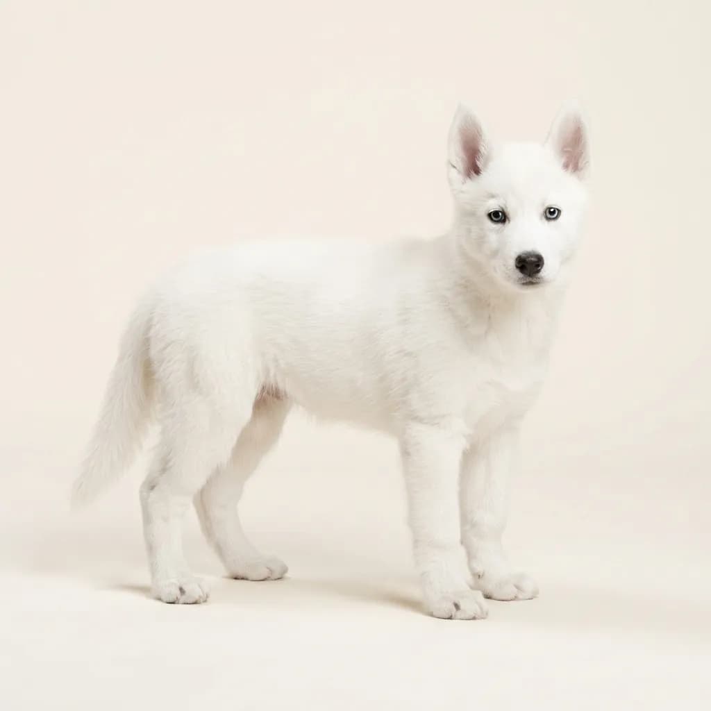White Siberian Husky — coat colour and appearance